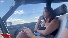 big dick gets blowjob from young girl chatting with cuckold on phone