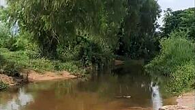 Wow! Teen Morra After Party Pisses in River, Then Gives Up Ass for Cum!