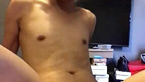 Gay Man Rides Bareback on a Thick, Hard Cock in Intense Action.