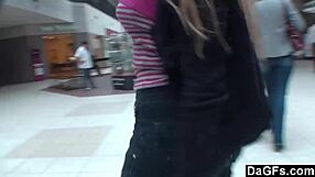 Pleasuring herself at the tanning saloon?