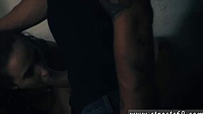 Outdoor teen left behind at building with mistress and slave