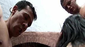 Milf slut gets cumshot from young guy! Wow!