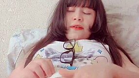 Young Hana Lily rubbing her petite cunny, so tight and wet! 😍