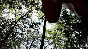 Girlfriend fucked hard by stranger outdoor, amateurs loving the intense action.