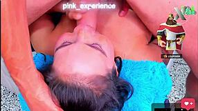 Watch this upside down MILF swallow her best friend's cock!