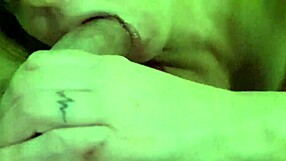Wife Delivers Wet Blowjob, Cum Splashes on Small Tits