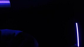 Carrie b explores blacklight sex with small tits