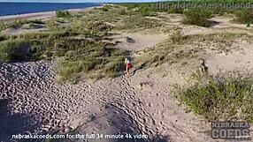 Jesse Empera masturbates nude on public beach