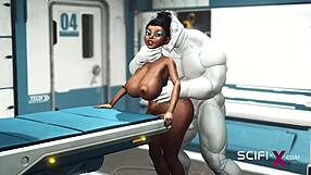 does a hot black girl crave a huge cyborg cock in her ass?