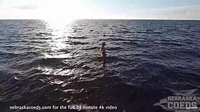 Jesse Empera masturbates nude on public beach