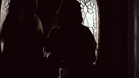 two scared chicks pick intimacy over horror