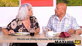 Mature4k Eccentric Lady Seduces Waiter as Husband Watches in Shock.