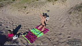 Jesse Empera masturbates nude on public beach