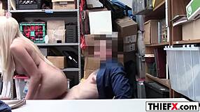 foxy blonde burglar gets caught in the act