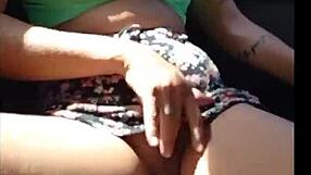 horny wife flashes pussy in public uber ride