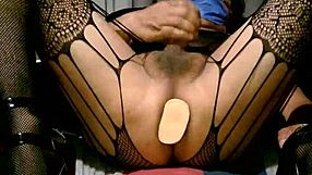 Transsexual Prostitute Uses Dildo and Toys to Seduce Males with Her Cock