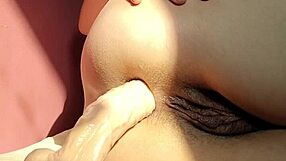 Wife teases wet holes with toys in POV masturbation