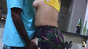 Watch Pele and Chayenhy's interracial wedding fun?