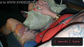 Married man gives blonde a ride to motel for fun.