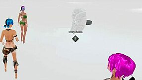 Wild Lesbian Teen Threesome in a Game of Passion