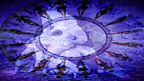 vintage babes grooming pets in retro hairy scene with natural charm