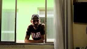 Neighbor's horny anal fucking with cum inside