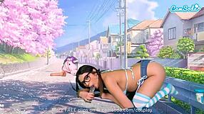 Cute latina teen 18+ cosplays mei overwatch masturbating with dildos