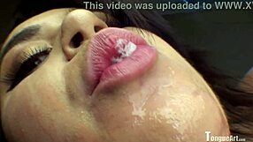 blair, feel the passion as you suck my tongue with spitting fetish.