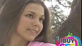 Hot brunette poses in panties for nude shoot