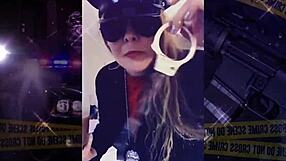 Trying on my police costume for roleplay