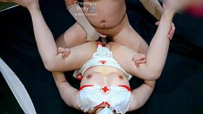 Thai nurse with big tits creampied