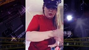 Trying on my police costume for roleplay