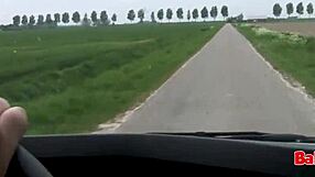 Blonde Babe Gets Raw Anal Facial in Outdoor Van Group Fantasy