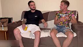 I Seduced My Portuguese Friend with Bareback Gay Blowjob and Anal