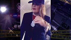 Trying on my police costume for roleplay