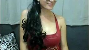 Busty Transsexual Webcam Model Masturbates Her Shemale Cock