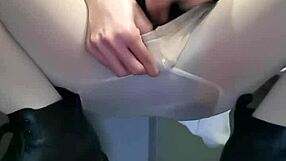 Crossdresser Strokes Tiny 18+ Cock in Wild Session!