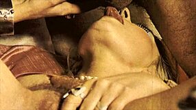 wow, vintage hairy 4some with epic blowjob action!