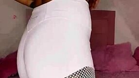 Stockings Ripped For Brunette Fingering