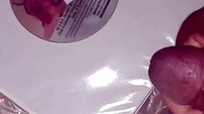 Clear overlay binder as latex for college tribute. Neutral college porn scene.