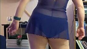 Steffi Blue Hotwife Teases With Sheer Pussy Dance At Home