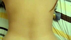 amateur asian bitch bent over for doggystyle fucking, spanking hard as she loves it