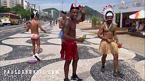 Carnaval: Johnsonnoviin17 y Juninho Oficial en una mamada interracial