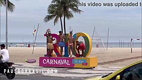 Carnaval: Johnsonnoviin17 y Juninho Oficial en una mamada interracial