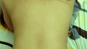 amateur asian bitch bent over for doggystyle fucking, spanking hard as she loves it