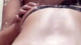 Homemade anal with dildo in lingerie, riding and assfucking