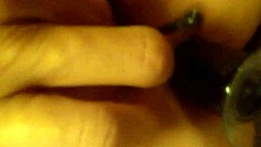 Homemade couple experiments with toys in fun setup.