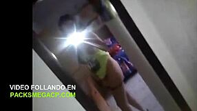 Hey, check out this hermosa latina colegiala getting anal with her novio