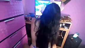 Finding my gamer stepsister alone in her room