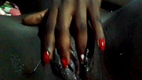 Hey, check out this solo black babe with juicy pussy and pink asshole!